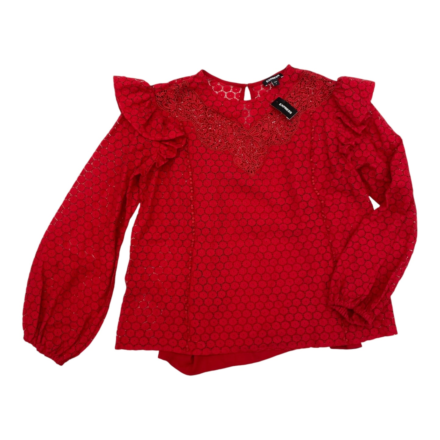 Top Ls By Express In Red, Size:L