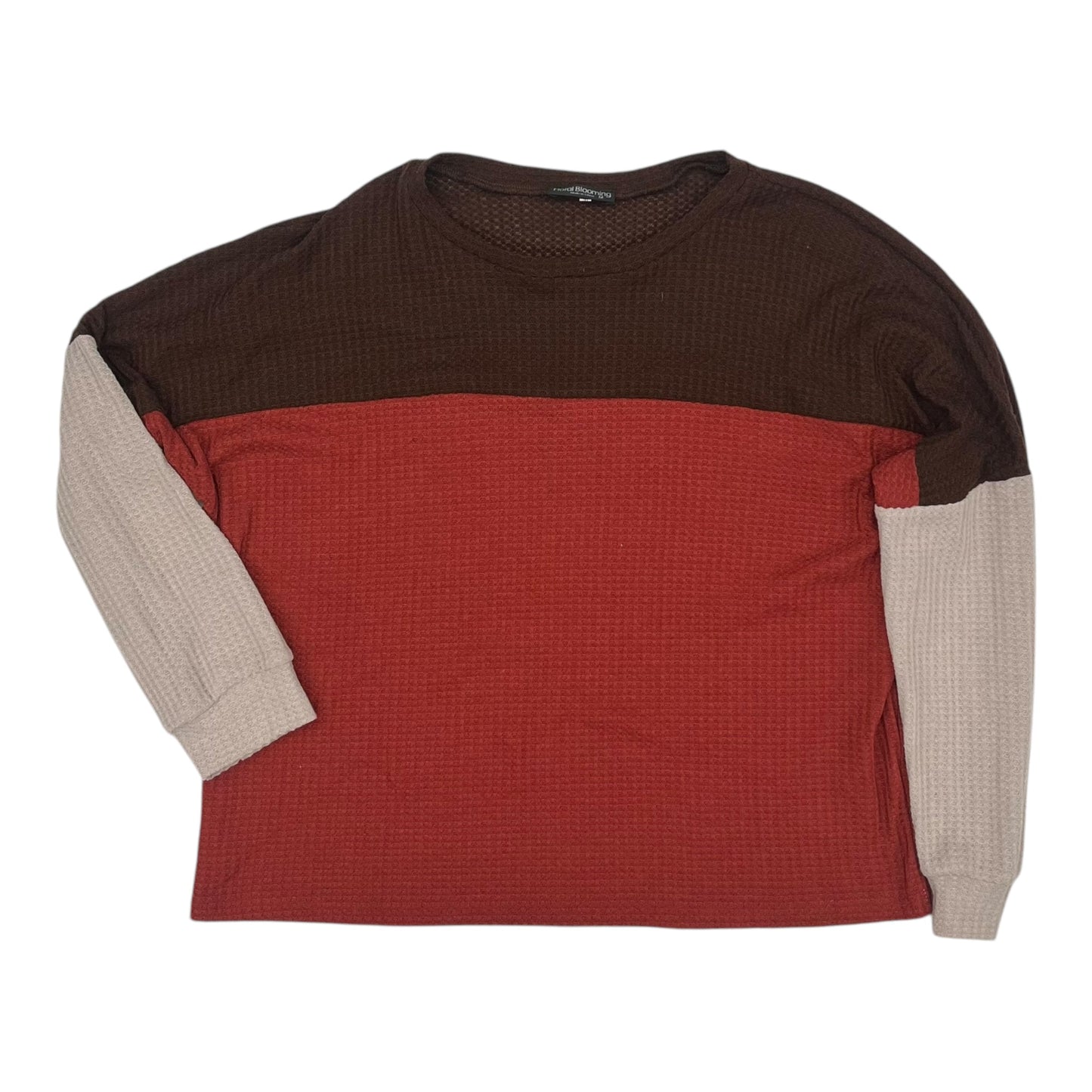 Top Ls By Clothes Mentor In Brown & Red, Size:M