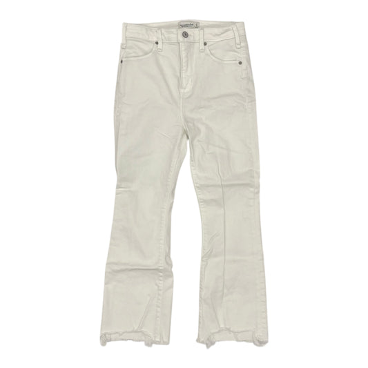 Jeans Flared By Abercrombie And Fitch In White, Size:4