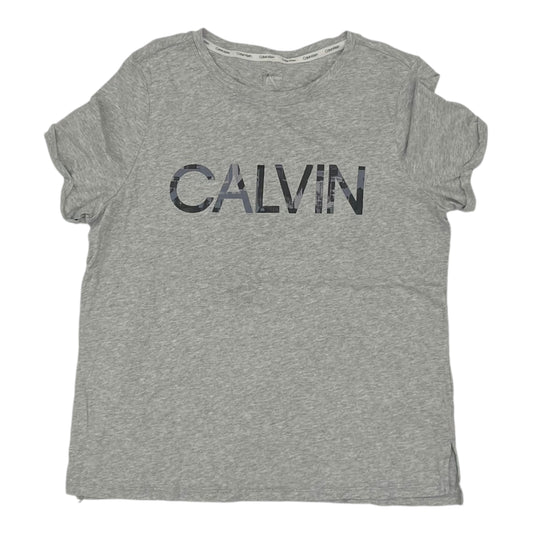 Top Ss By Calvin Klein In Grey, Size:L