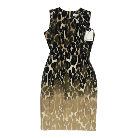 Dress Work By Calvin Klein In Animal Print, Size:4