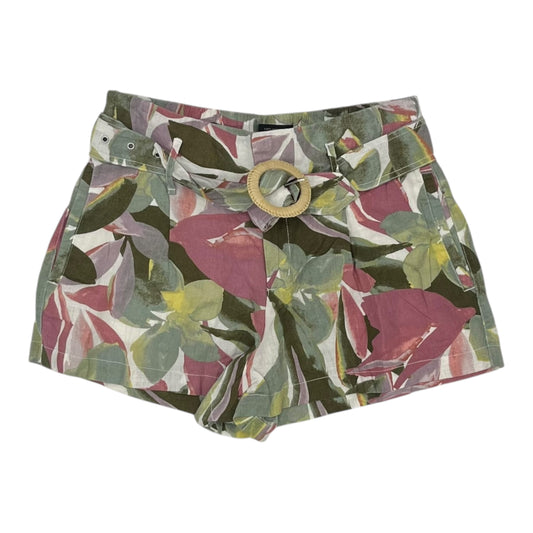 Shorts By Tahari By Arthur Levine In Green & Pink, Size:M