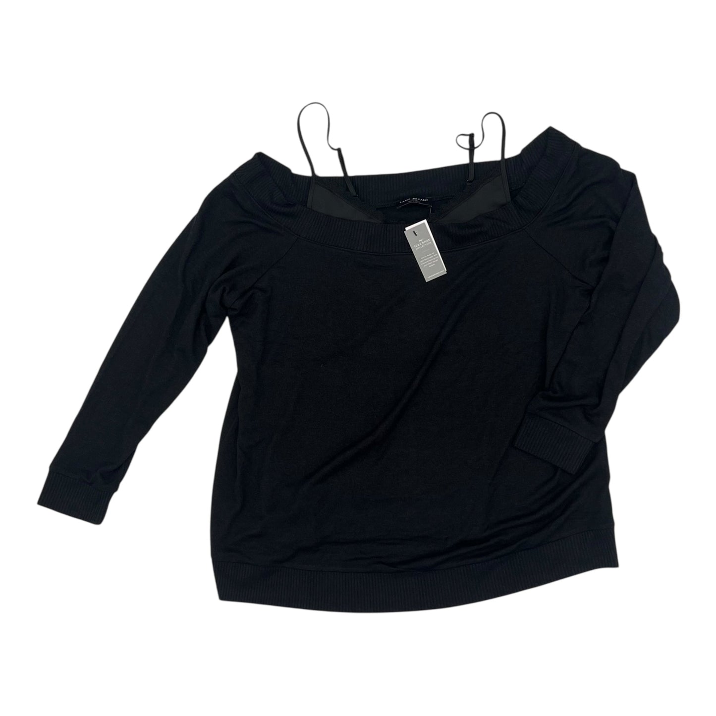 Top Ls By Lane Bryant In Black, Size:2X