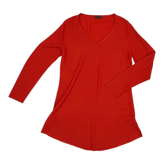 Dress Sweater By Eileen Fisher In Orange, Size:M