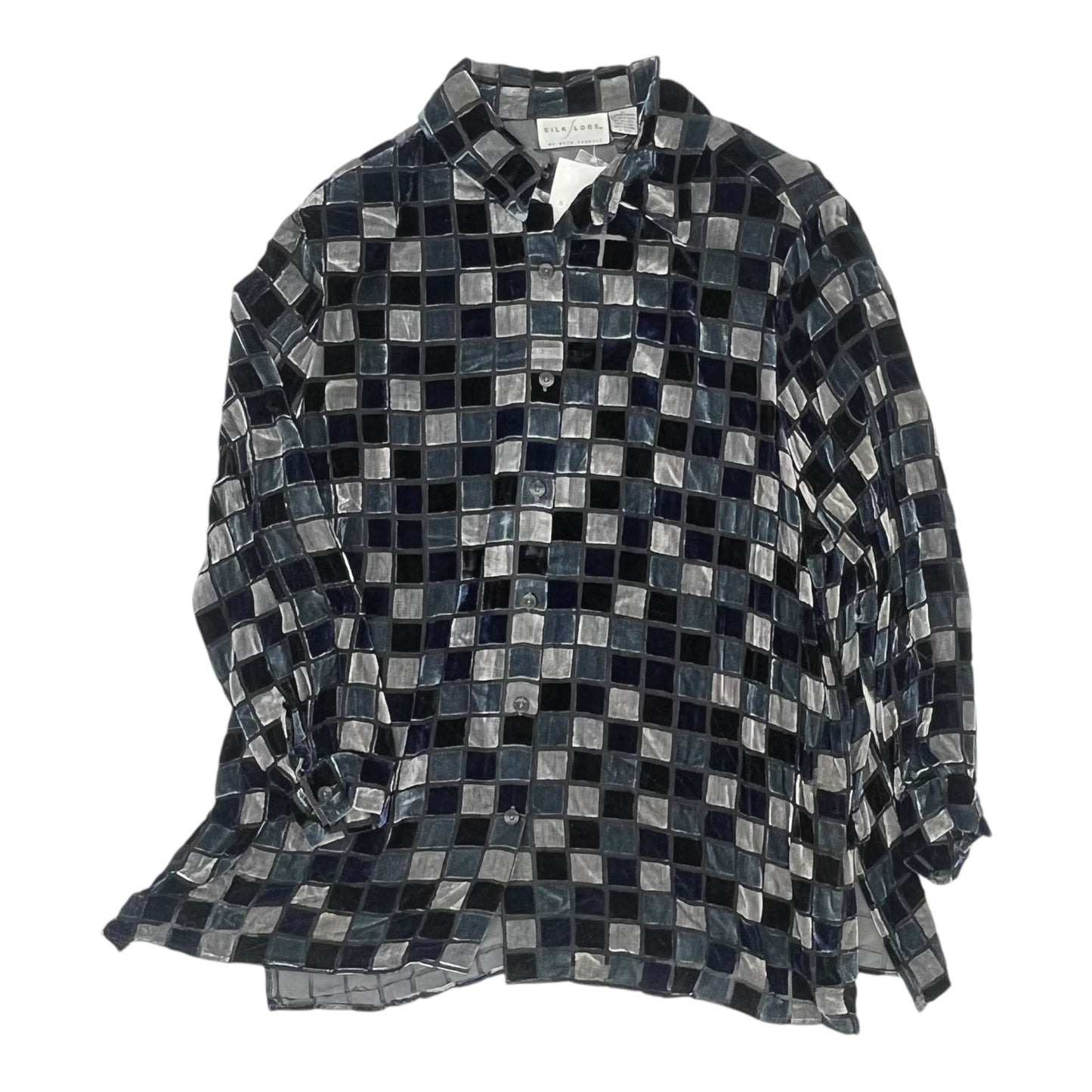 Blouse Ls By Clothes Mentor In Grey, Size:2X