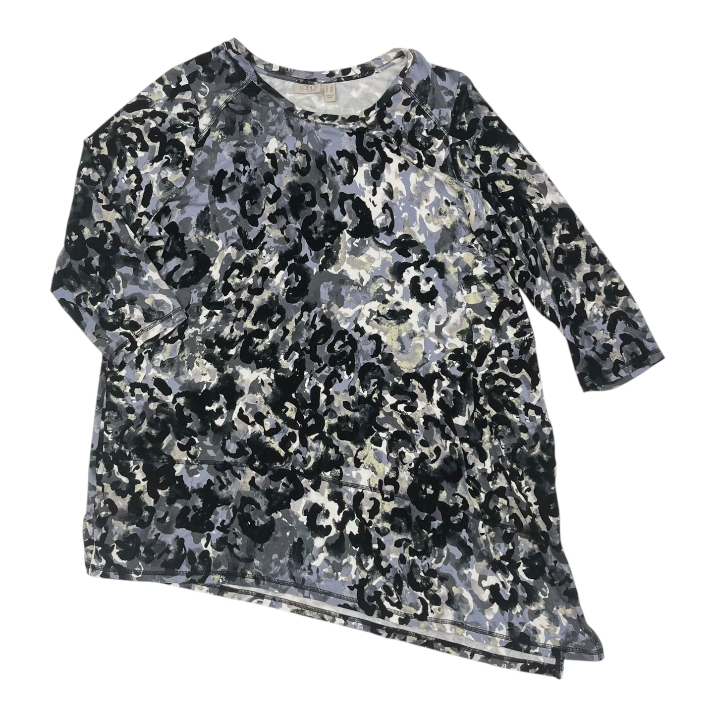 Top Ls By Logo In Animal Print, Size:1X