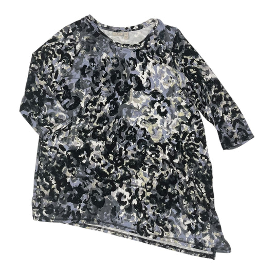 Top Ls By Logo In Animal Print, Size:1X