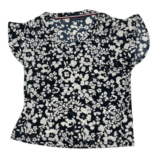 Blouse Ss By Tommy Bahama In Blue & White, Size:M