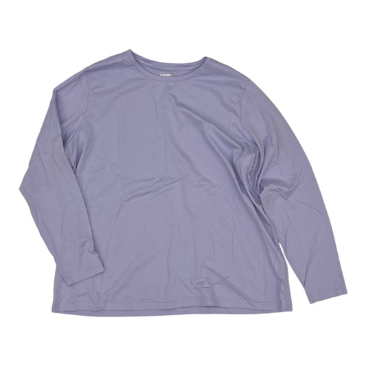 Top Ls Basic By Lands End In Purple, Size:1X