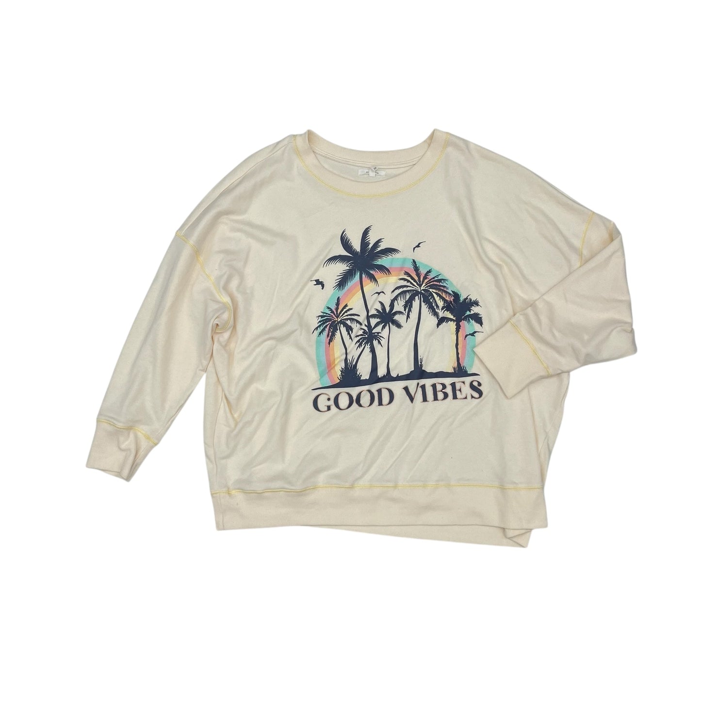 Sweatshirt Crewneck By Maurices In Yellow, Size:2X