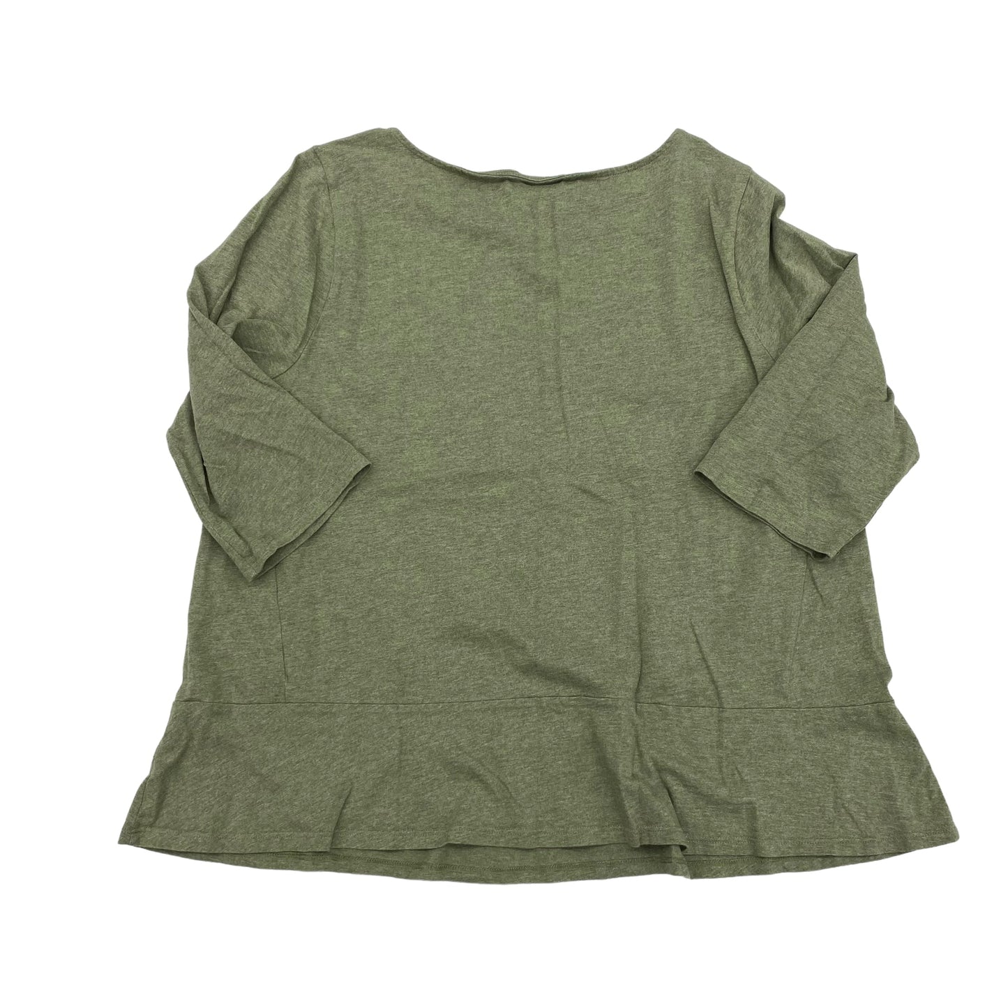 GREEN TOP 3/4 SLEEVE by PURE JILL Size:XL