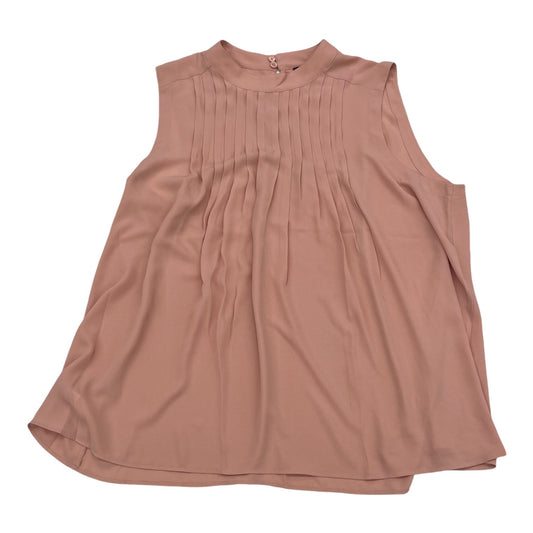 Blouse Sleeveless By Ann Taylor In Pink, Size:L