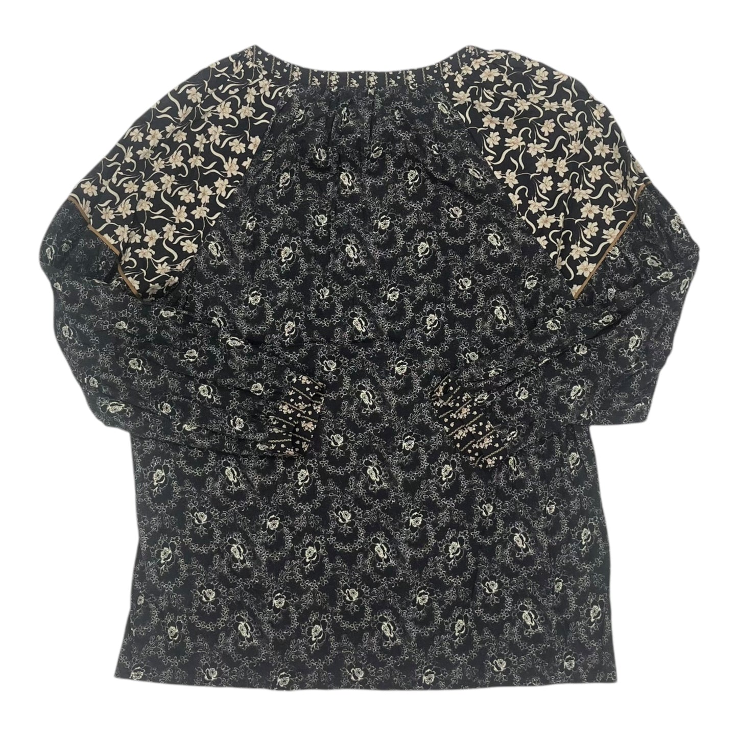 Blouse Ls By Paige In Black & Cream, Size:M