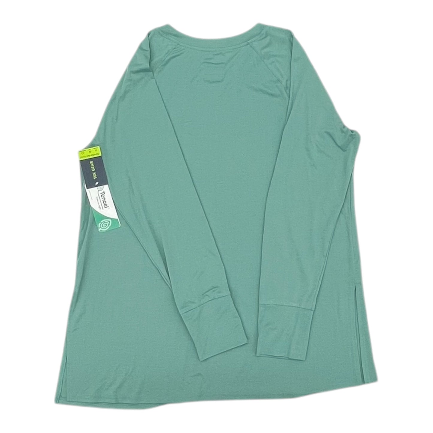 Athletic Top Ls Crewneck By Tek Gear In Green, Size:Xl