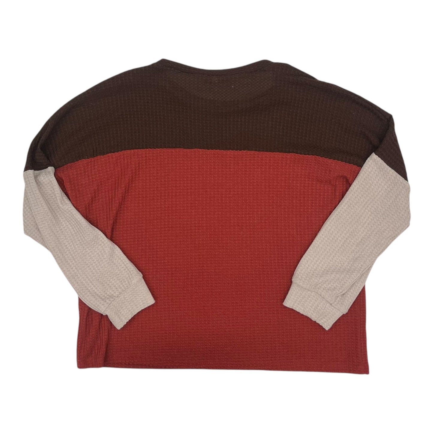 Top Ls By Clothes Mentor In Brown & Red, Size:M