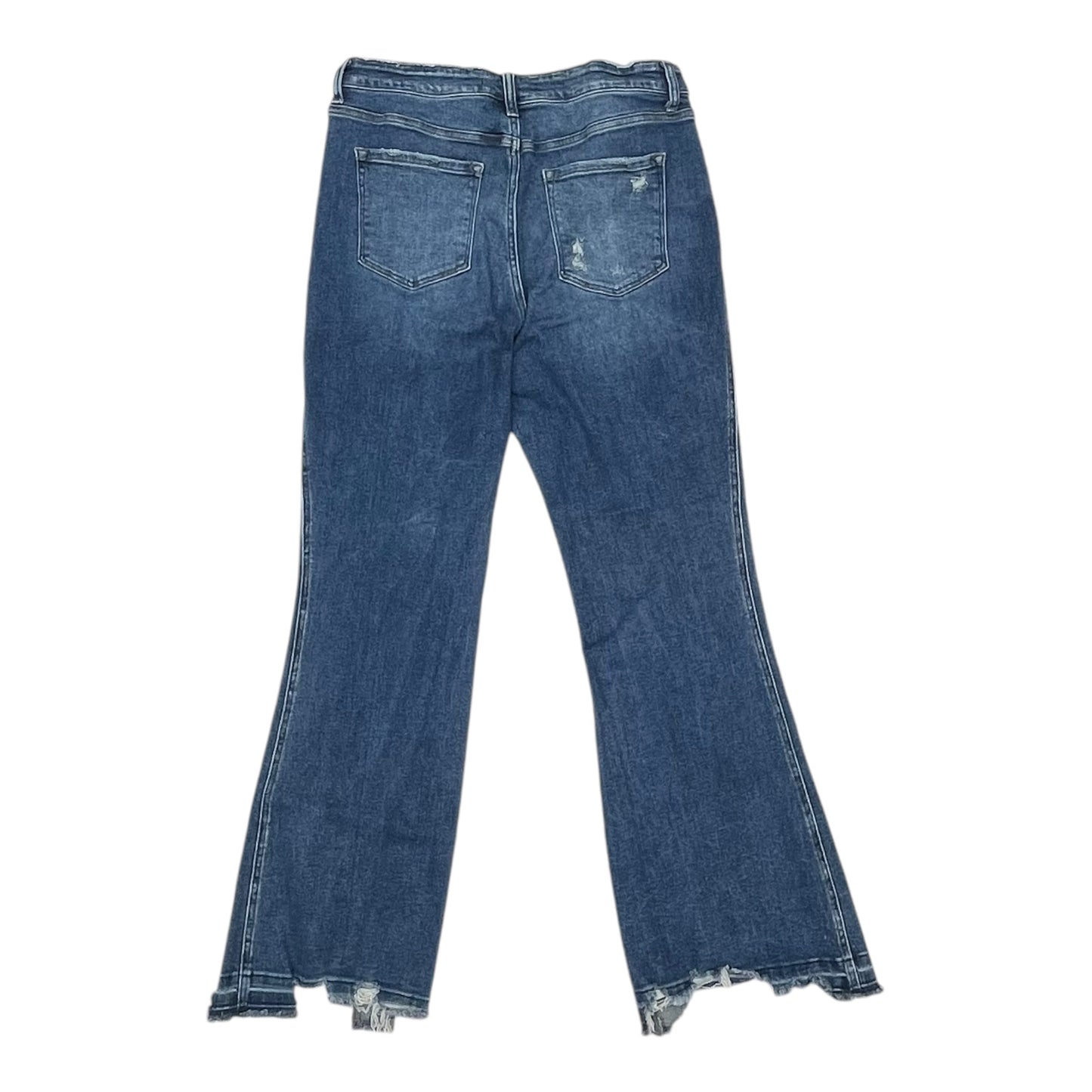 Jeans Flared By Flying Monkey In Blue Denim, Size:14