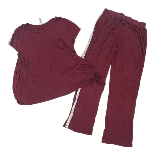 Mat Night Gown By Nurture In Maroon, Size:L