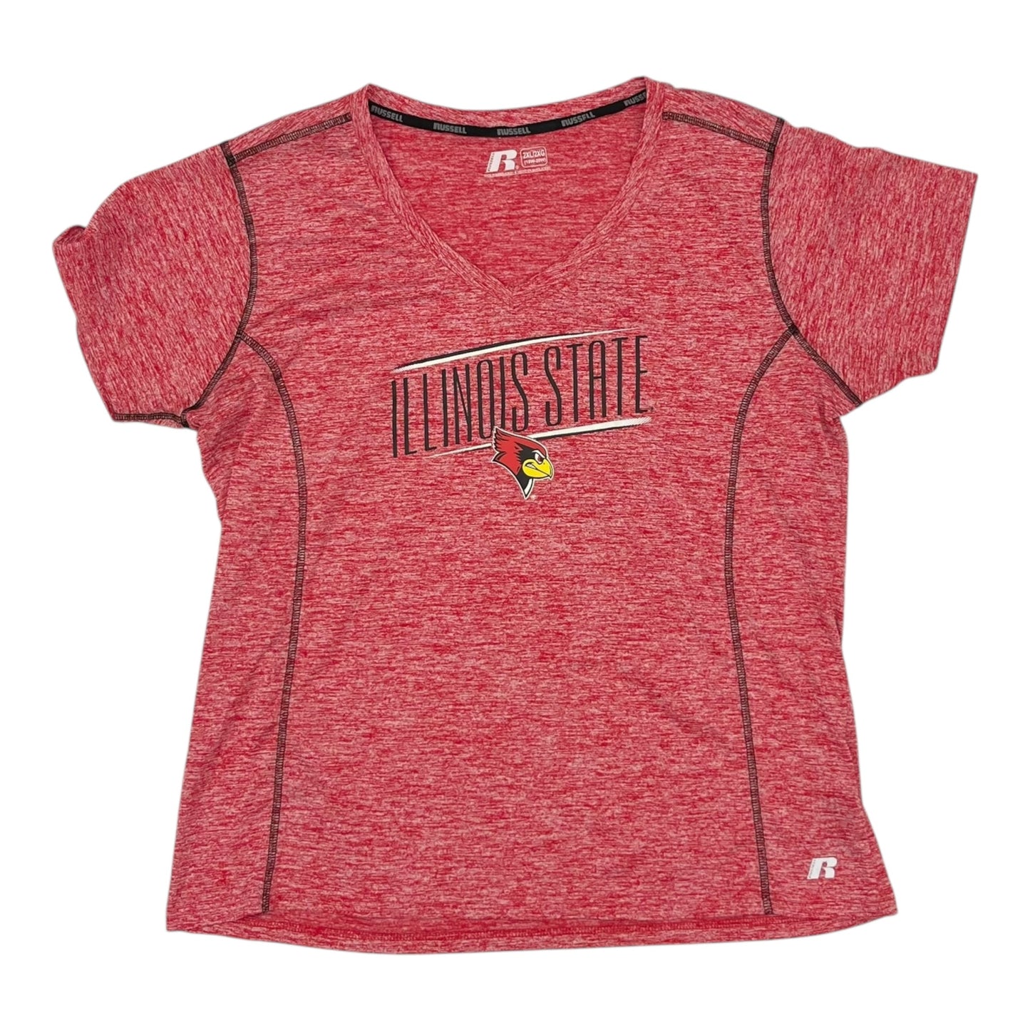 Athletic Top Ss By Russel Athletic In Red, Size:2X