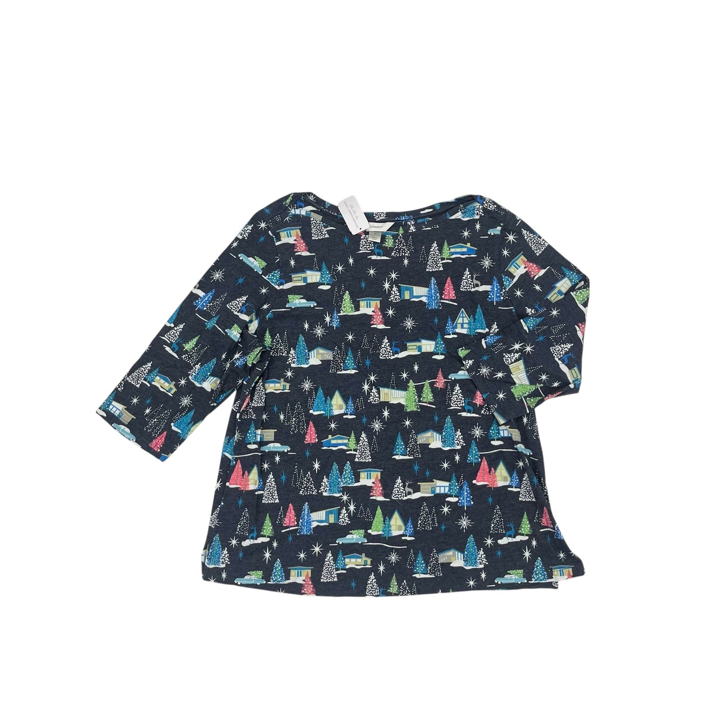 Top 3/4 Sleeve By Cj Banks In Grey, Size:1X