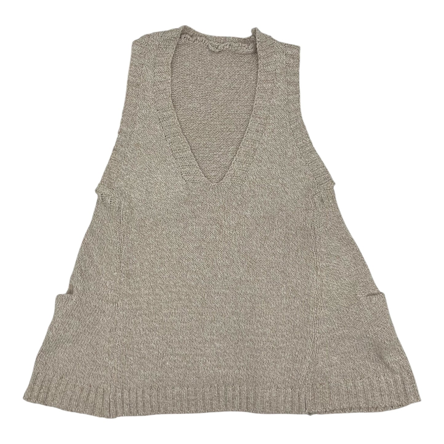 Vest Sweater By Clothes Mentor In Tan, Size:Osfm