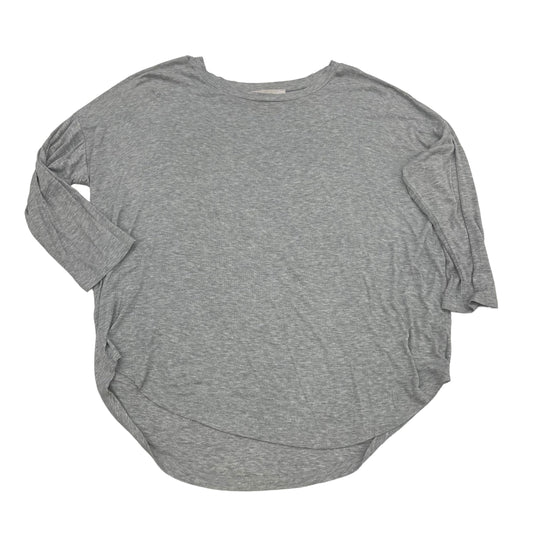 GREY TOP 3/4 SLEEVE BASIC by LOFT Size:S