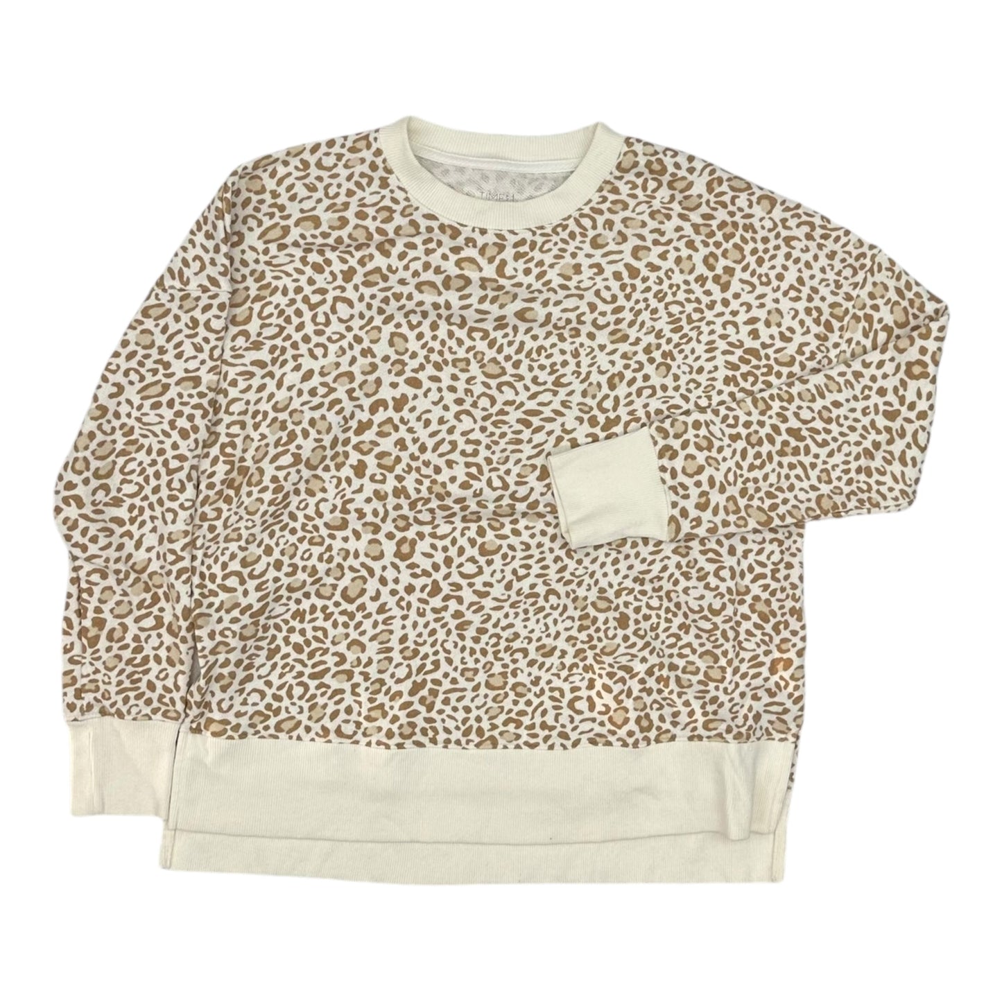 SWEATSHIRT CREWNECK by TIME AND TRU In ANIMAL PRINT, Size: M