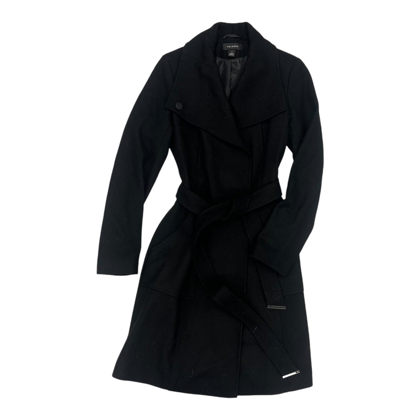 Coat Peacoat By Halogen In Black, Size:Xs