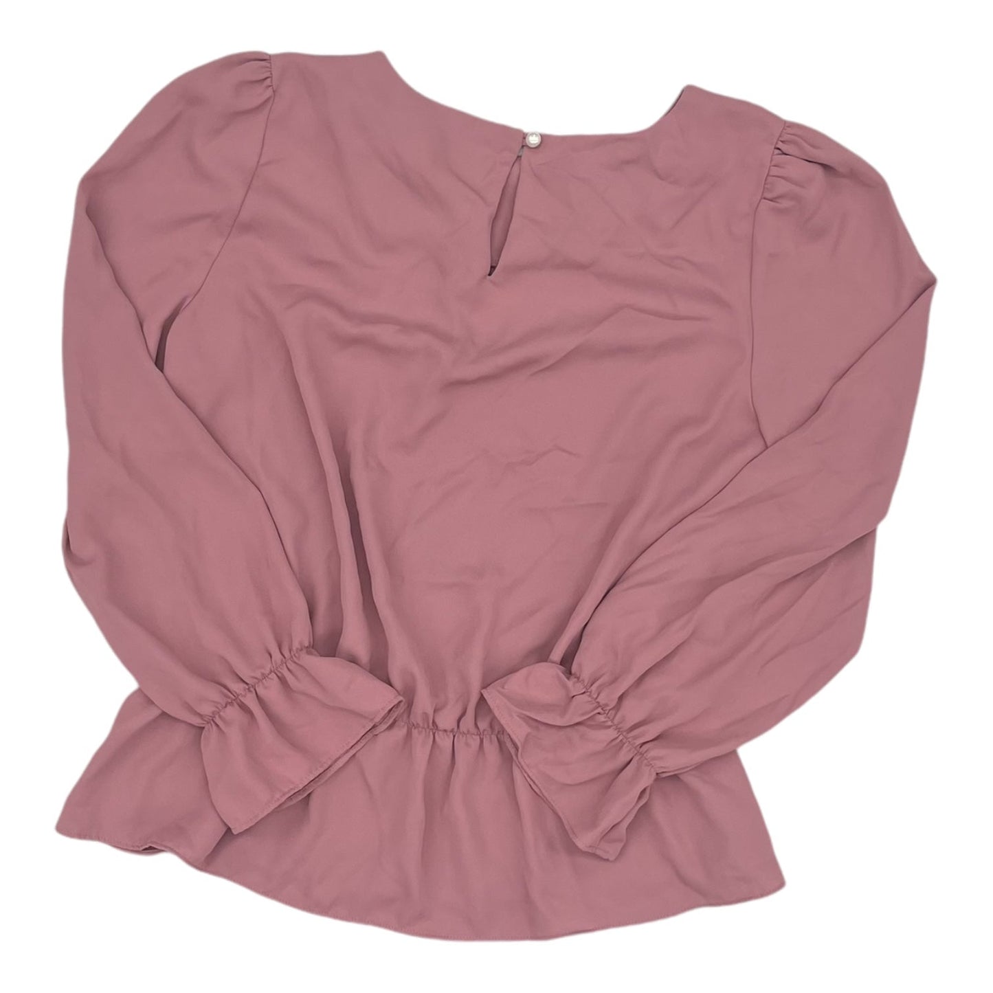 Blouse Ls By Zenana Outfitters In Pink, Size:L