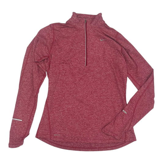 Athletic Top Ls Collar By Nike In Red, Size:M