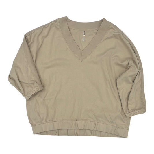 Sweatshirt Crewneck By Free People In Tan, Size:M