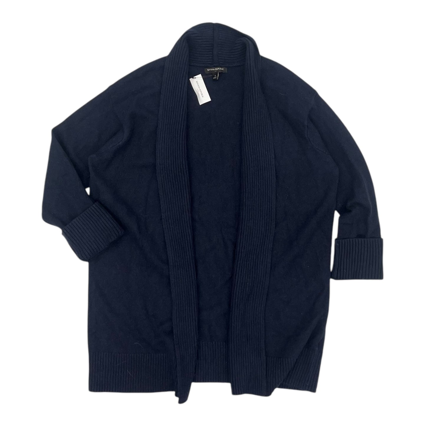 Sweater Cardigan By Banana Republic In Navy, Size:M