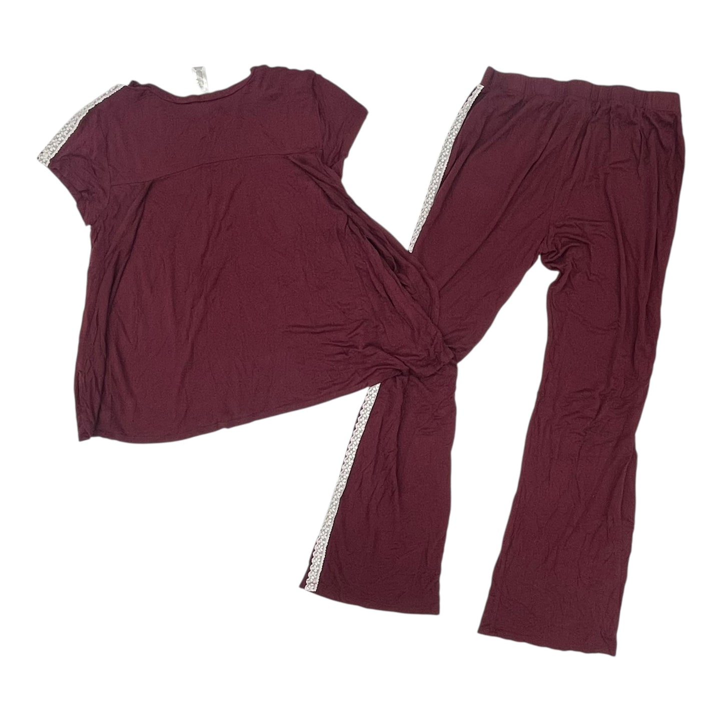 Mat Night Gown By Nurture In Maroon, Size:L