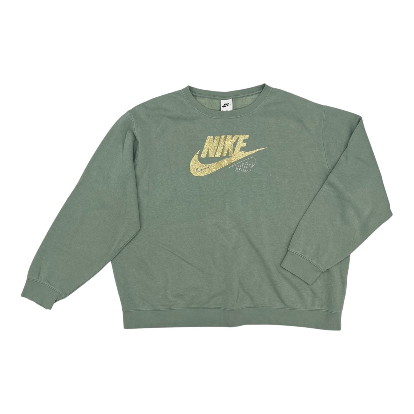 Athletic Sweatshirt Crewneck By Nike Apparel In Green, Size:Xxl