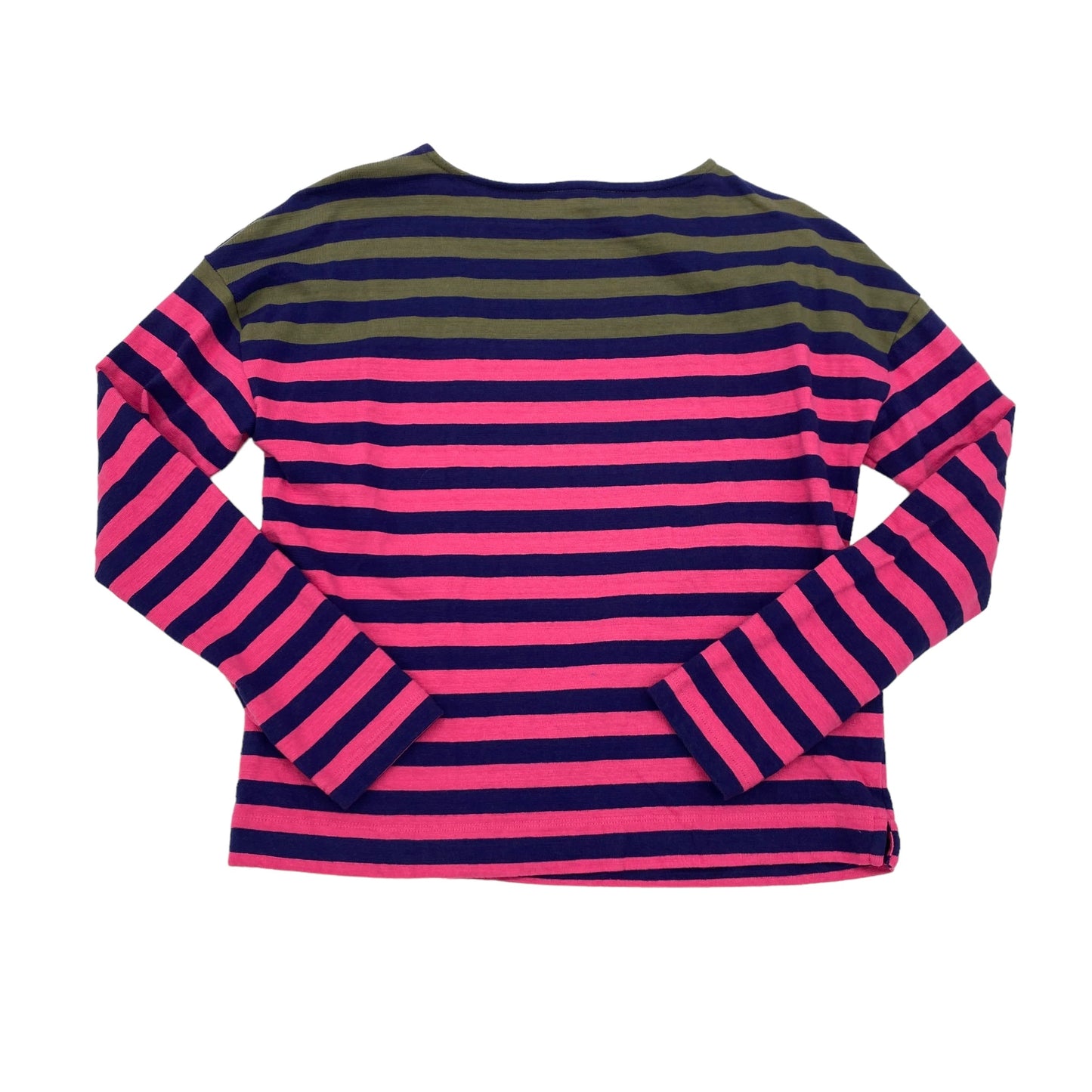 STRIPED PATTERN TOP LS by LOFT Size:M