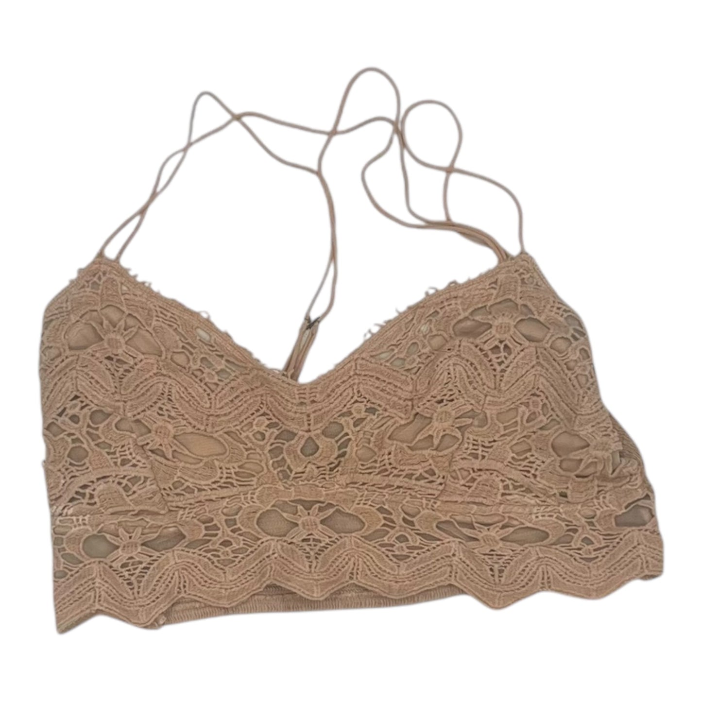 Bralette By Free People In Tan, Size:L