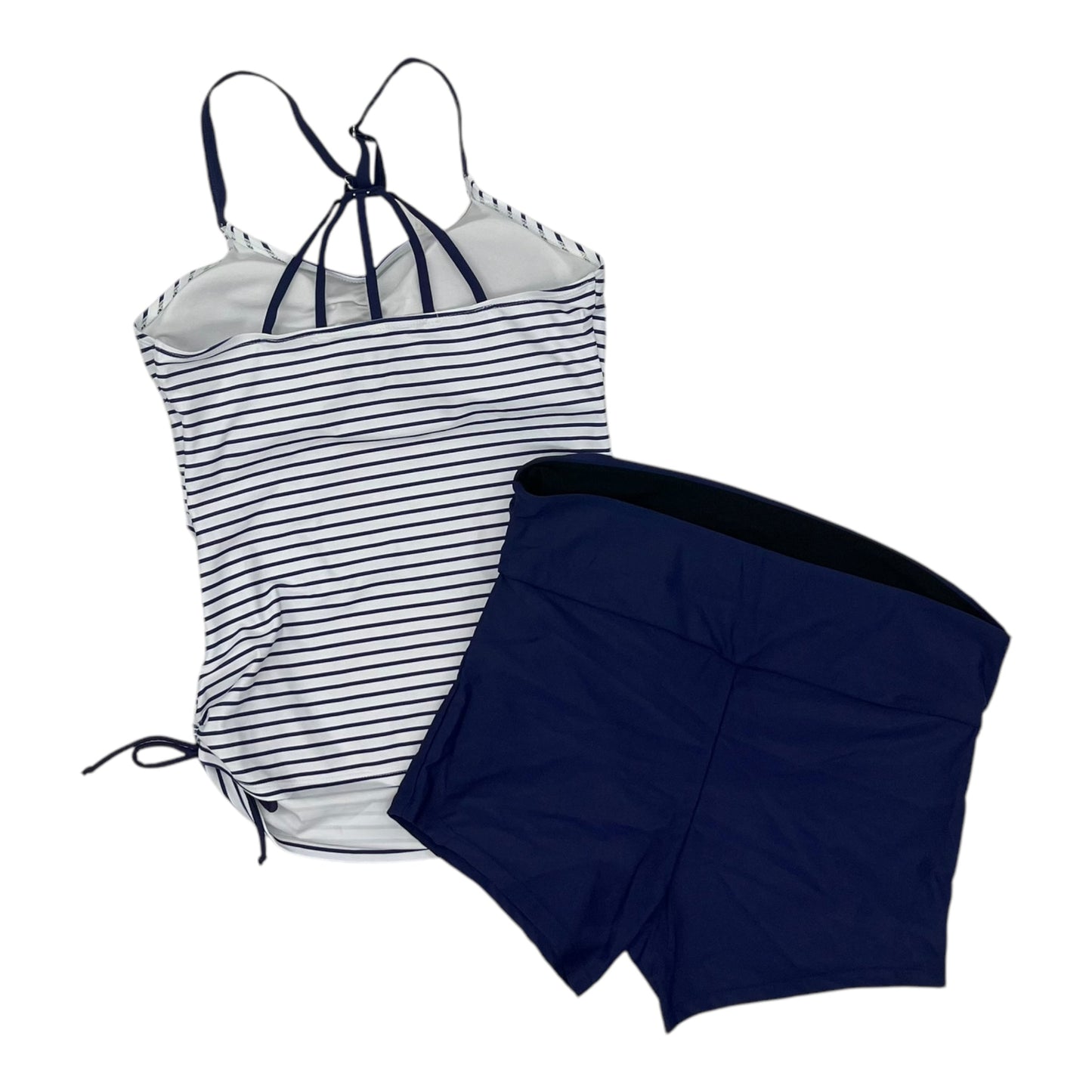 Mat Swimsuit 2Pc By Clothes Mentor In Blue & White, Size:M