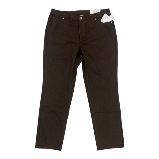 Jeans Straight By Cj Banks In Brown Denim, Size:16