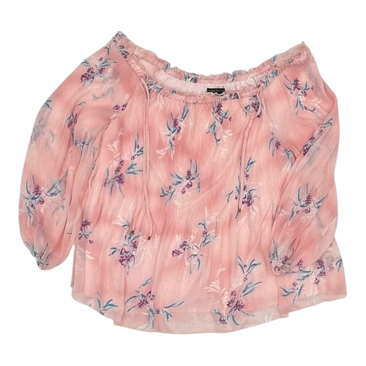 Blouse Ls By Lane Bryant In Pink, Size:L