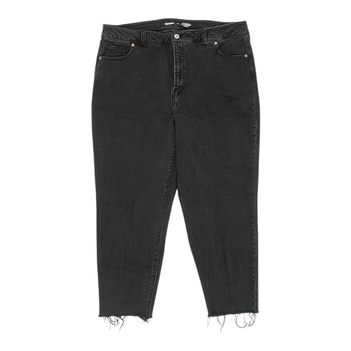 Jeans Straight By Old Navy In Black Denim, Size:20