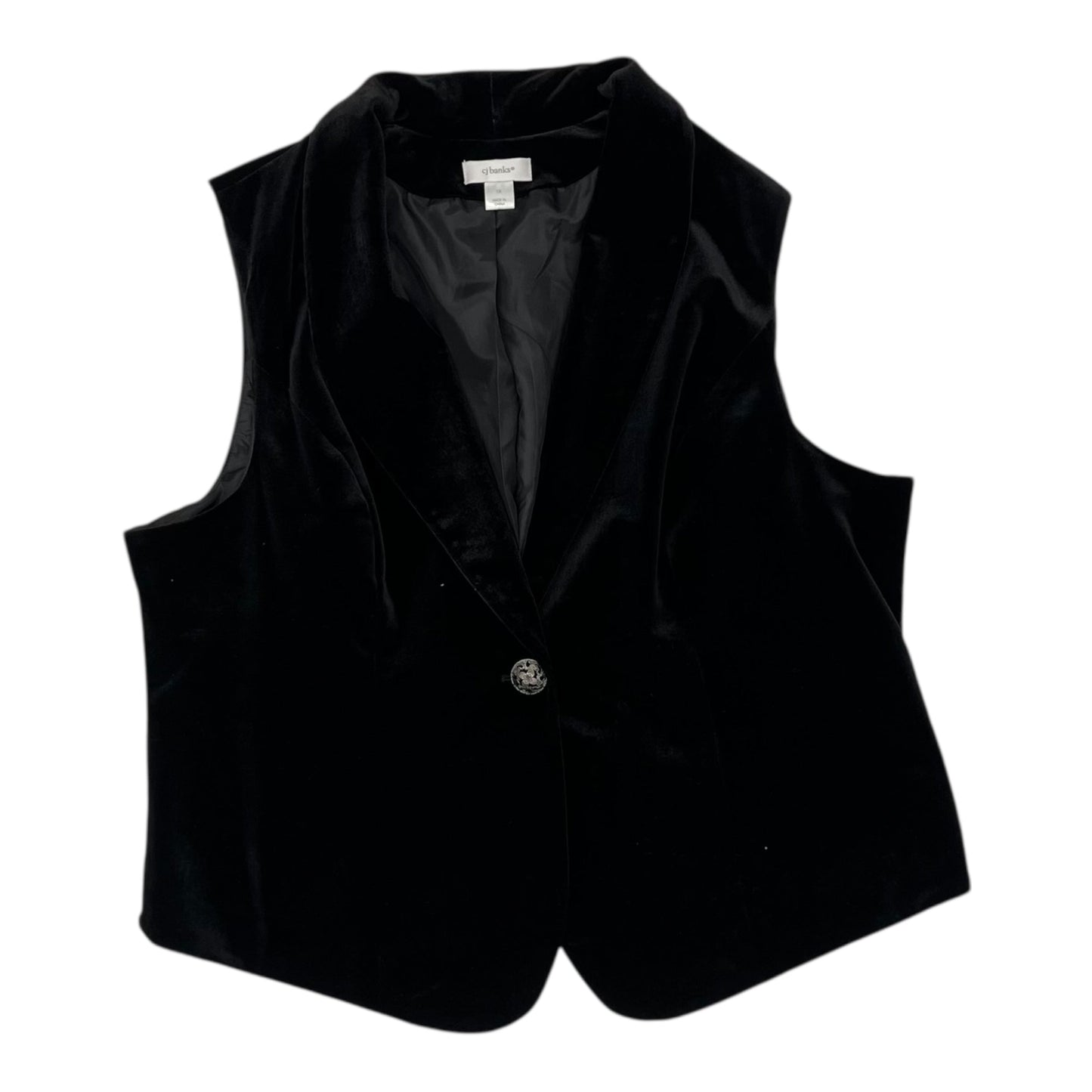 Vest Other By Cj Banks In Black, Size:1X