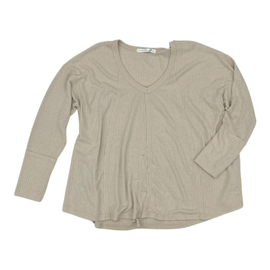 Blouse Ls By Altard State In Tan, Size:Xl