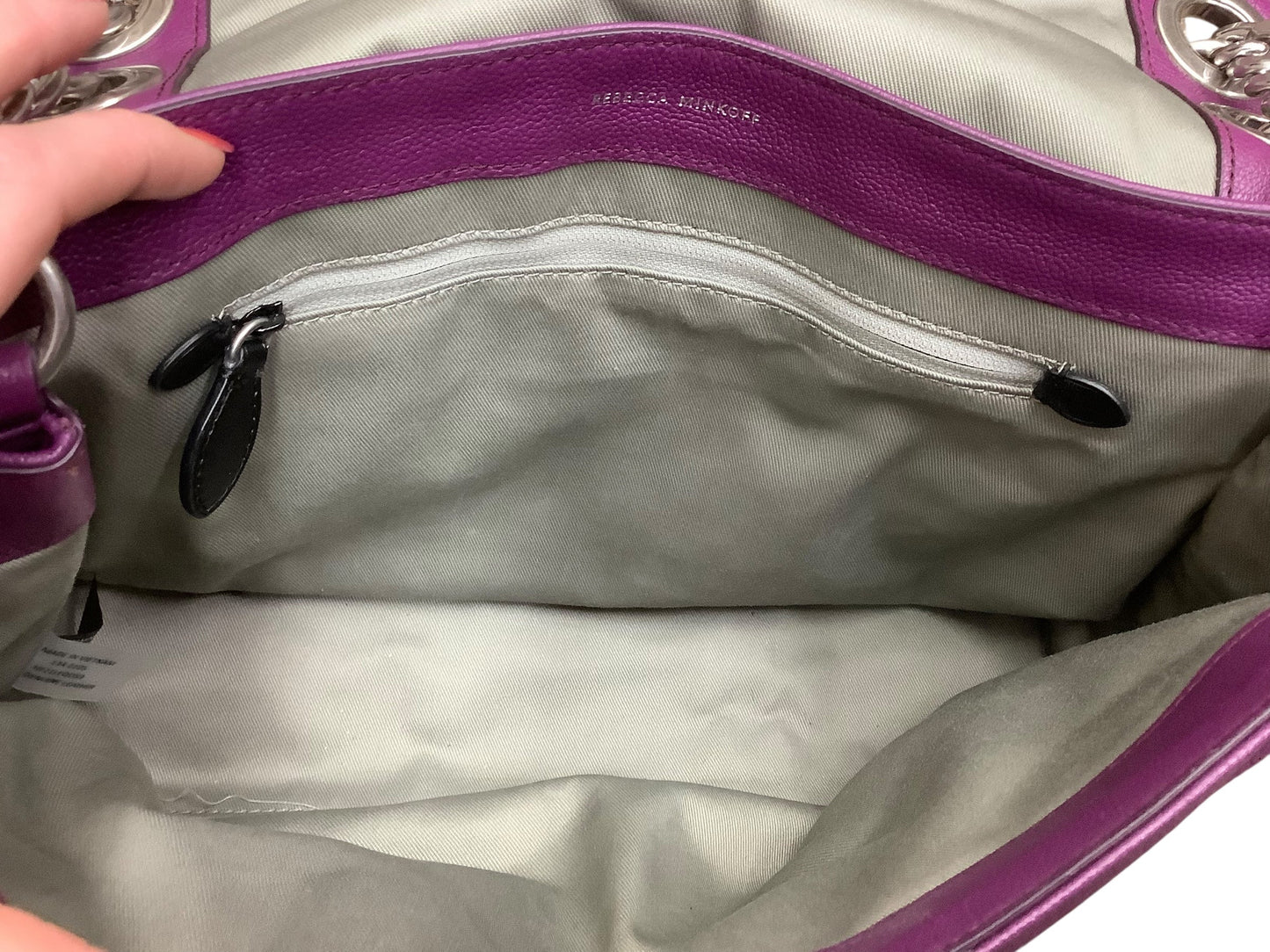 Handbag Designer By Rebecca Minkoff In Purple, Size:Large