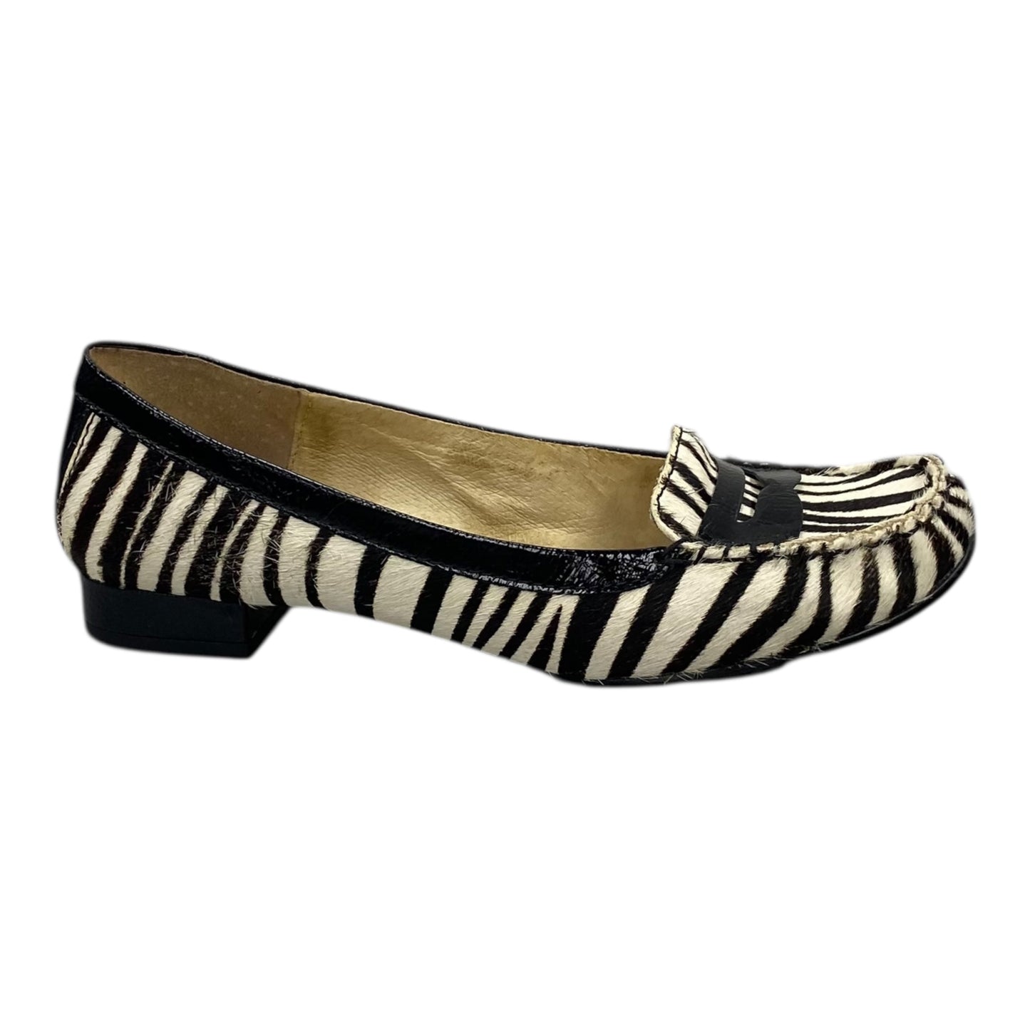 Shoes Designer By Michael Kors In Zebra Print, Size:8