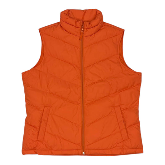 Vest Puffer & Quilted By Lands End In Orange, Size:L