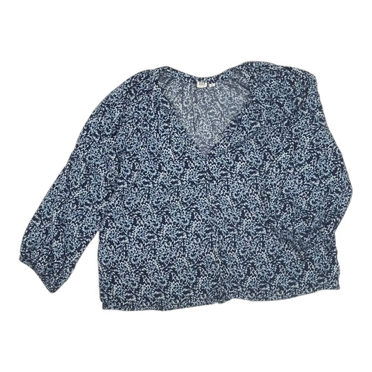Blouse Ls By Gap In Blue, Size:Xl