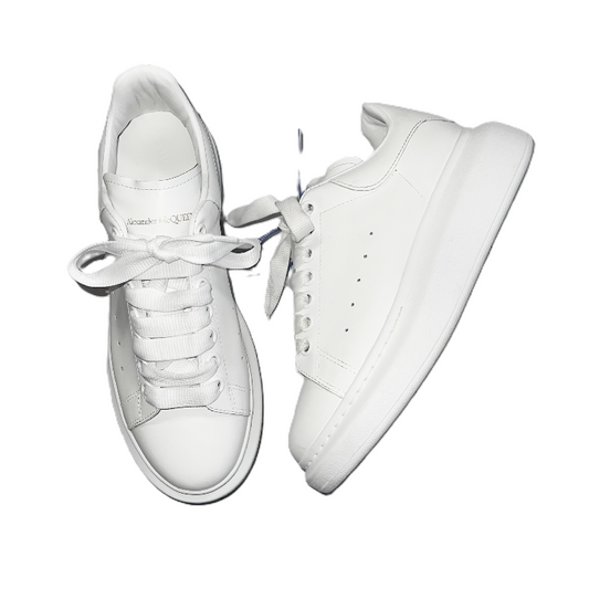 White Shoes Luxury Designer By Alexander Mcqueen, Size: 6.5