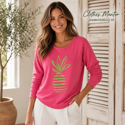 Top Long Sleeve Designer By Lilly Pulitzer In Pink, Size: S