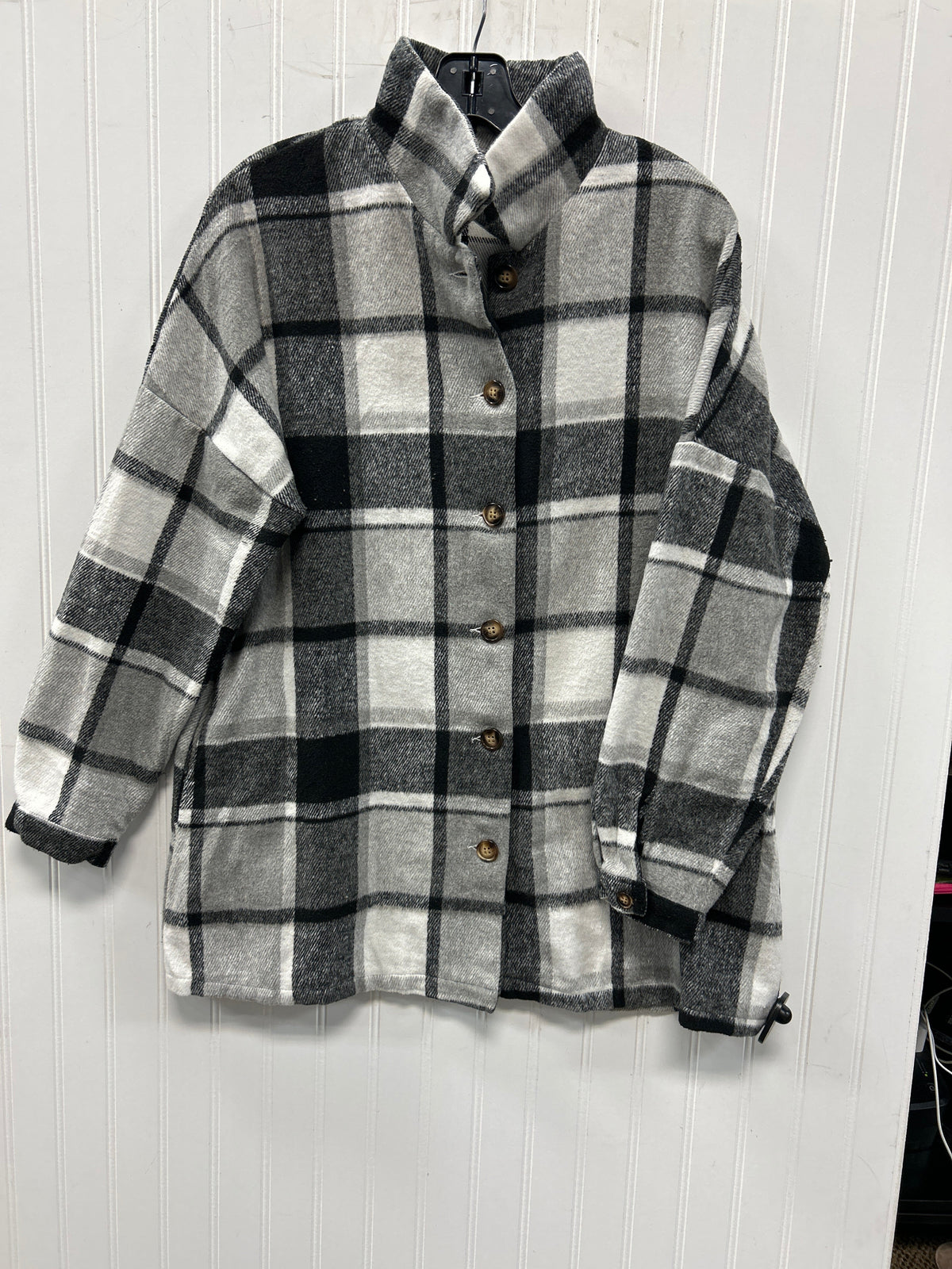 Jacket Fleece By Cmc In Plaid Pattern, Size:M