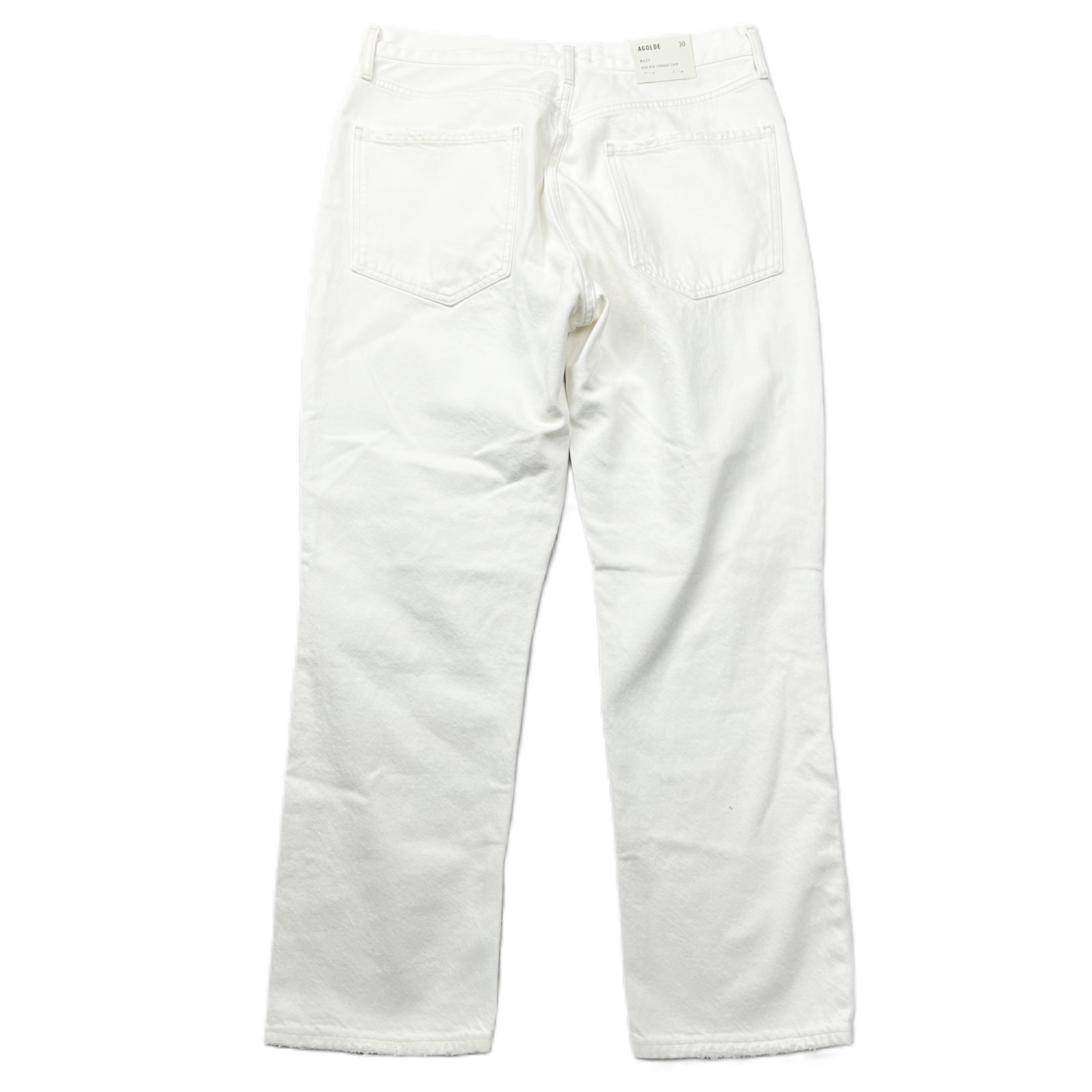 White Denim Jeans Straight By Agolde, Size: 10