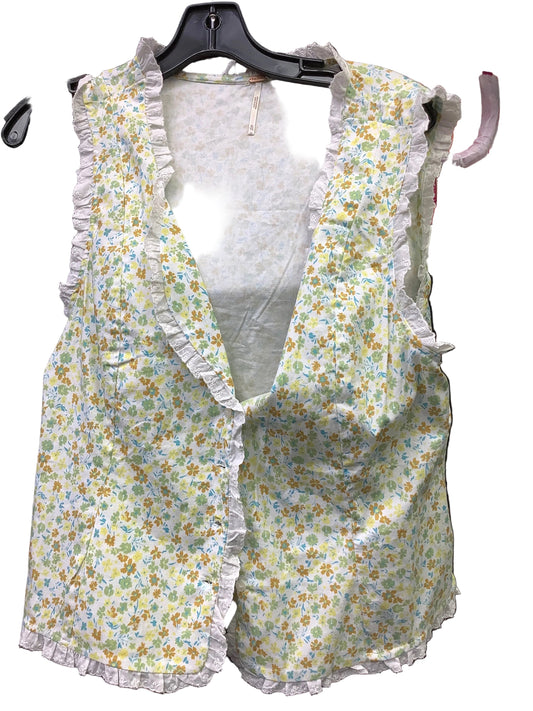 Top Sleeveless By Free People In Floral Print, Size:Xl